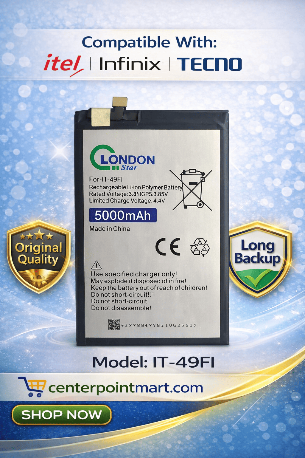 Itel Infinix Tecno Battery BL-49FI