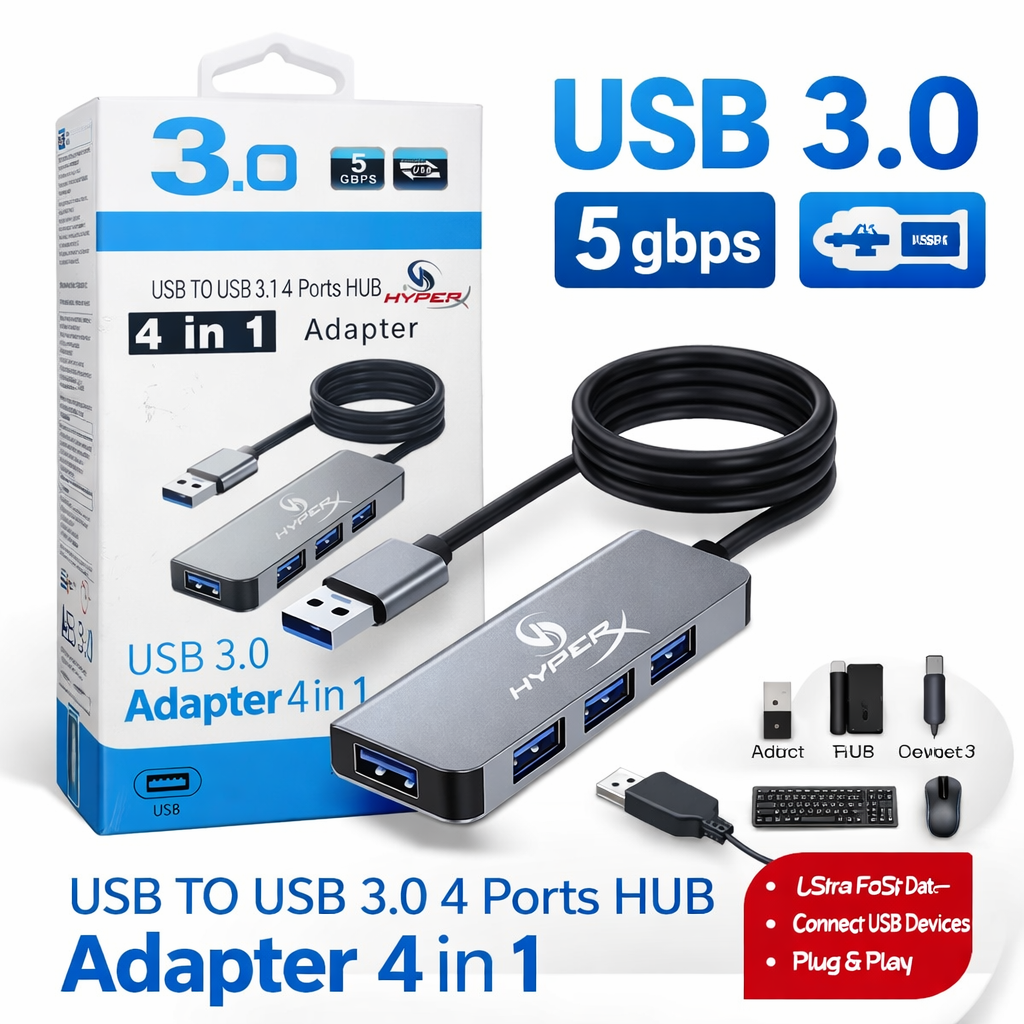 HyperX USB 3.0 4-in-1 HUB Adapter