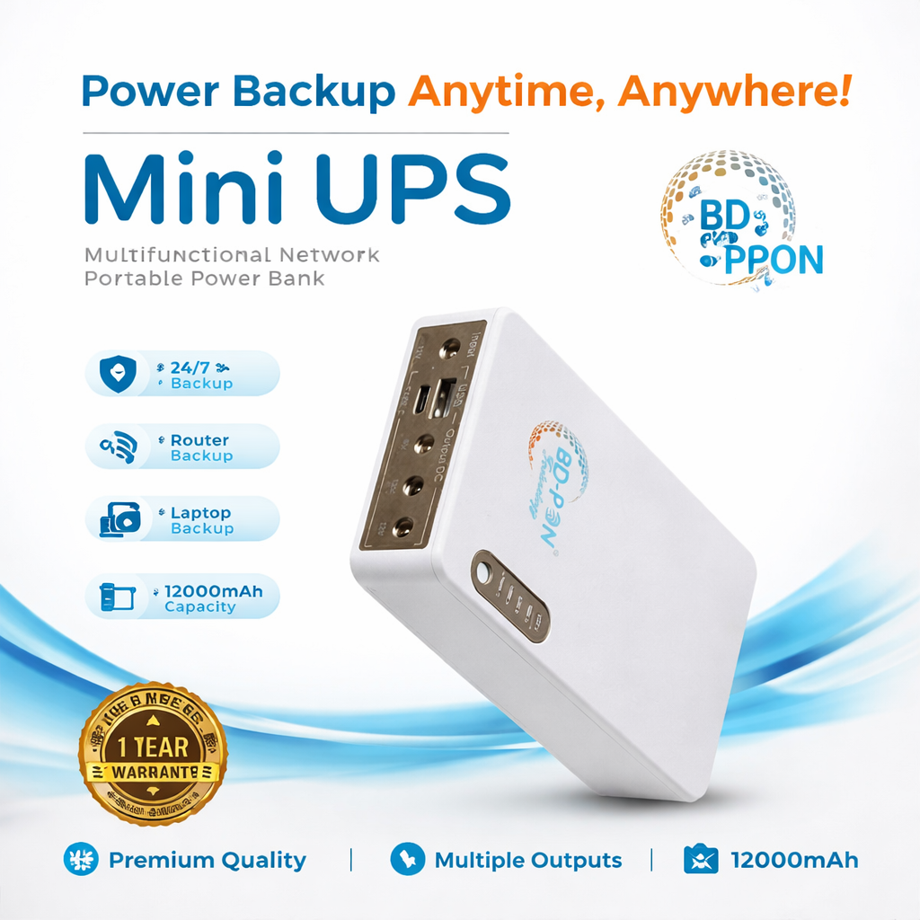 BD-PON Mini UPS (12000mAh Capacity)