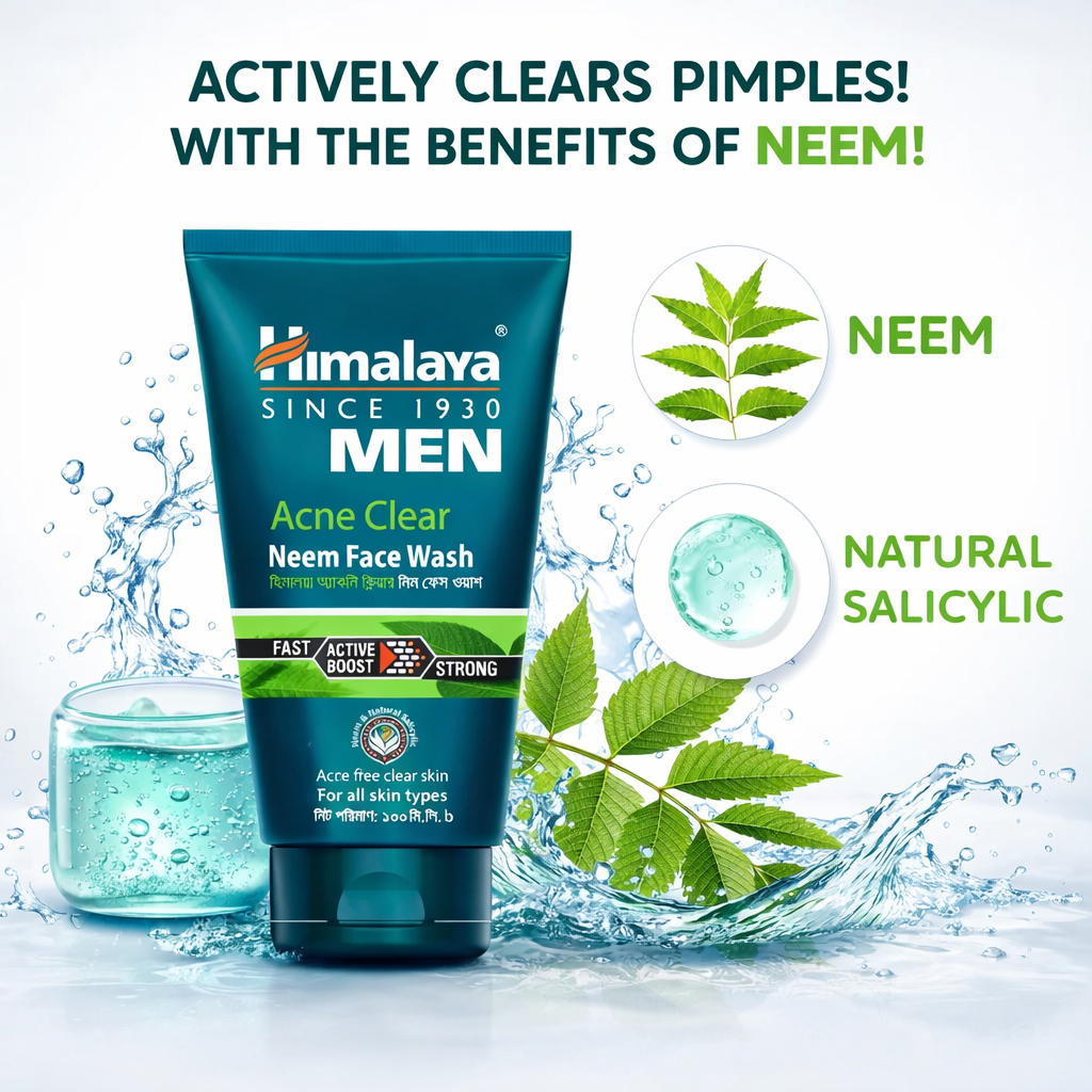Himalaya Men Acne Clear Neem Face Wash -100 ml